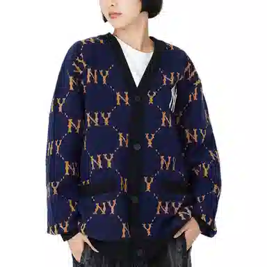 MLB Vintage Monogram Cardigan Navy
