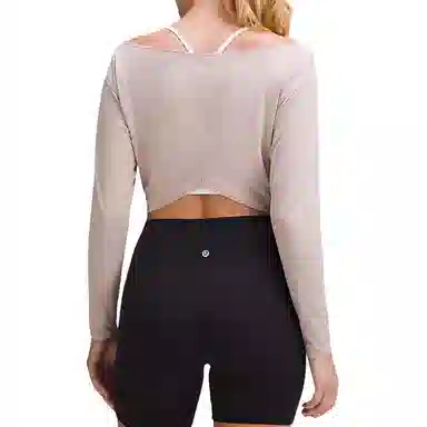 lululemon Cropped Long-Sleeve Cupro Boatneck T
