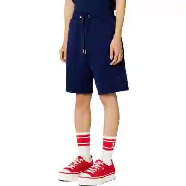 AMIPARIS Navy Logo Drawstring Shorts