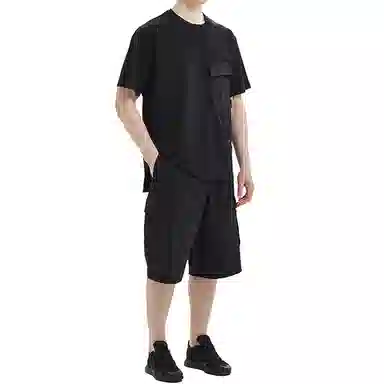 Y-3 Wool Cargo Shorts Black