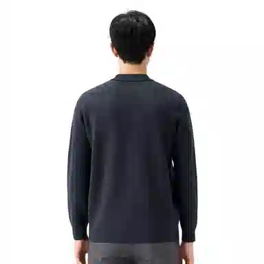 恒源祥 纯色半高领套头保暖针织毛衣 男款