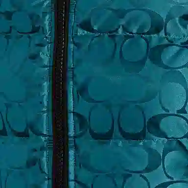 Coach Logo Print Colorblock Down Vest Black