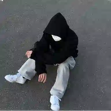 我是大卫 美式复古宽松落肩艺术感休闲卫衣 男女同款