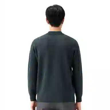 恒源祥 纯色半高领套头保暖针织毛衣 男款