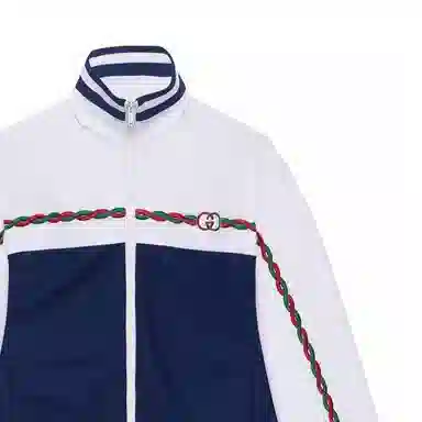 Gucci SS22 Colorblock Track Jacket Blue