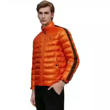 比音勒芬 插肩袖舒适格子长袖羽绒服 男款