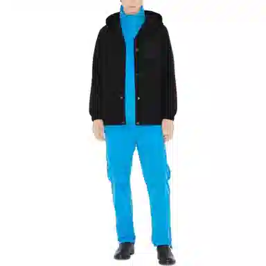 Burberry Equestrian Knight Logo Hooded Jacket Black