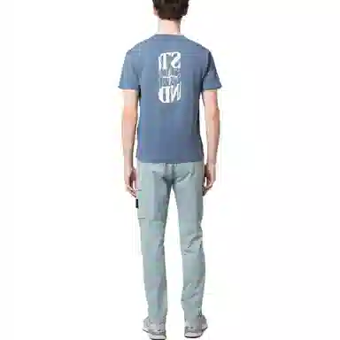 Stone Island SS23 Letter Print Tee Blue