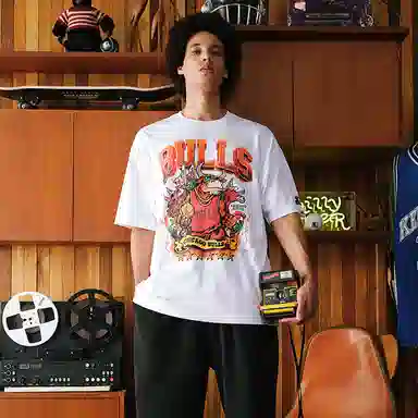 STARTER x NBA Chicago Bulls Black Tee
