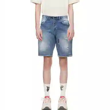 NAUTICA JAPAN SS22 Bleach Washed 5 Pocket Denim Shorts