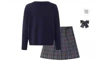 东鲸岁时记 学院风纯色长袖毛衣休闲半身裙制服 女款