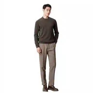 恒源祥 半高领纯羊毛针织毛衣 男款