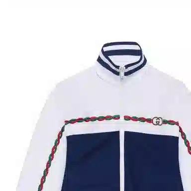 Gucci SS22 Colorblock Track Jacket Blue