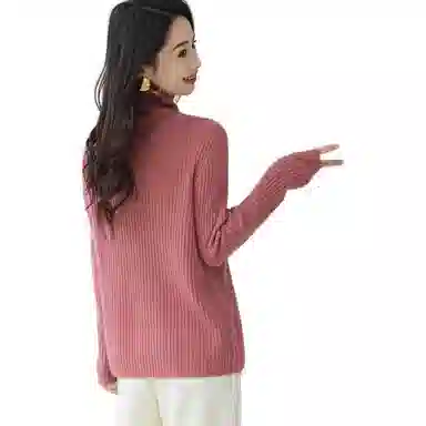 恒源祥 经典高领纯色套头长袖毛衣 女款