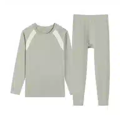 贴身领域 青少年抗菌毛杉薄款长袖秋衣长裤秋裤保暖套装 男款