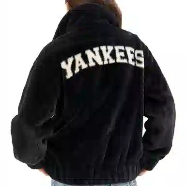 MLB Yankees Logo Fleece Jacket Black
