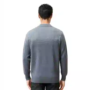 恒源祥 加厚套头半高领长袖针织毛衣 男款