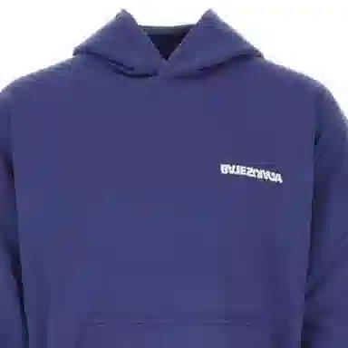 Balenciaga SS23 Letter Print Hoodie Blue