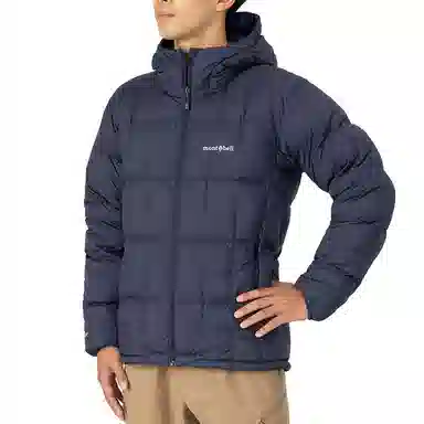 MONTBELL Letter Print Hoodie Down Jacket