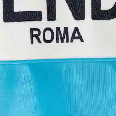 Fendi SS23 Colorblock Logo Hoodie Blue