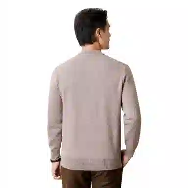 恒源祥 纯色半高领套头毛衣 男款
