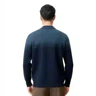 恒源祥 加厚套头半高领长袖针织毛衣 男款