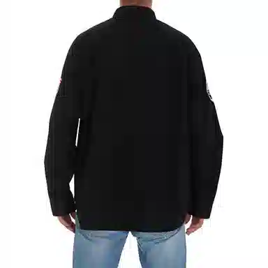 Balenciaga NASA Embroidered Long Sleeve Shirt Black