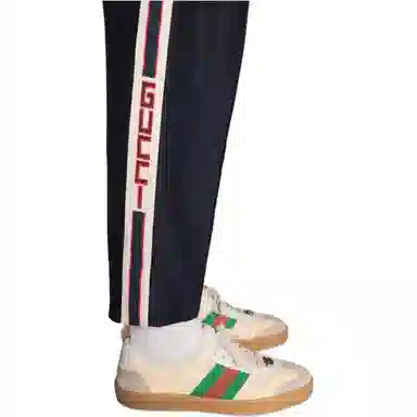 Gucci Striped Jogger Pants Navy