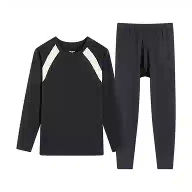 贴身领域 青少年抗菌毛杉薄款长袖秋衣长裤秋裤保暖套装 男款