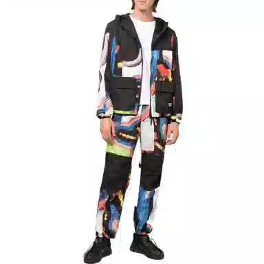 AMBUSH SS22 Abstract Patchwork Jacket Black