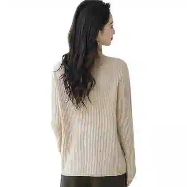 恒源祥 经典高领纯色套头长袖毛衣 女款