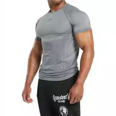 Gymshark Logo Crew Neck T-Shirt Light Grey