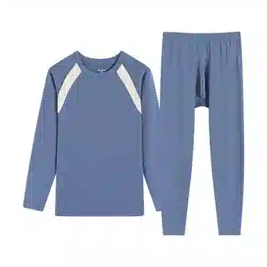 贴身领域 青少年抗菌毛杉薄款长袖秋衣长裤秋裤保暖套装 男款