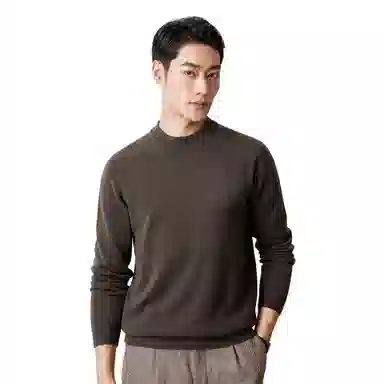 恒源祥 半高领纯羊毛针织毛衣 男款