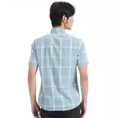 才子 翻领修身短袖衬衫 男款