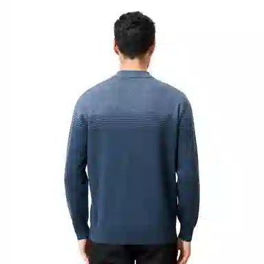 恒源祥 加厚套头半高领长袖针织毛衣 男款