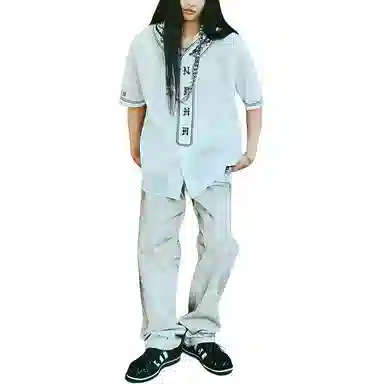 CLOT x NEIGHBORHOOD SS24 V-Neck Shirt White