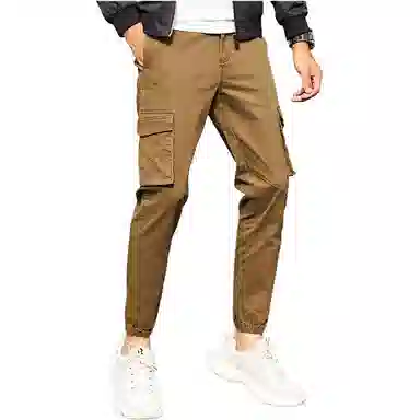 才子 修身弹力束脚休闲裤 男款