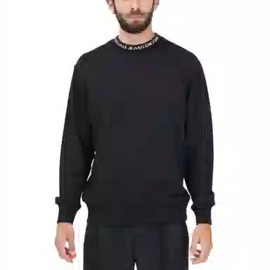 Versace Jeans Couture Letter Print Crewneck Sweatshirt Black