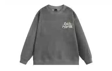 大卫贝肯 美式复古休闲宽松向日葵字母印花宽松百搭纯棉圆领脏脏卫衣 男女同款