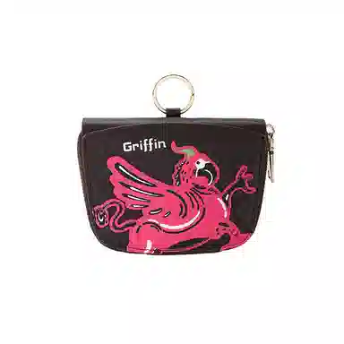 大英博物馆 神兽系列 狮鹫 高颜值 合成革 钥匙扣卡包挂件零钱包 常规 男女同款情侣款 棕色/粉色