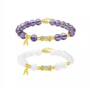 幸囍礼 紫气东来竹节 九紫离火节节高升 水晶 手串 男女同款情侣款