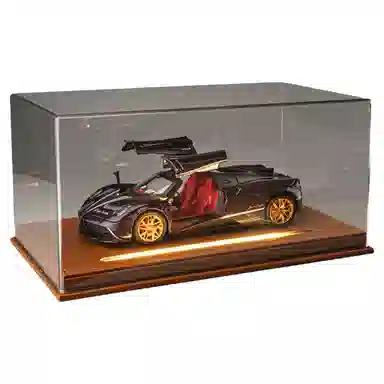 欧洛伊 帕加尼跑车合金车模声光回力转向玩具车金属汽车模 成品模型