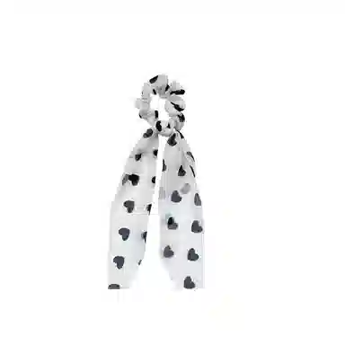 贯古今 爱心飘带发绳 可爱超仙甜美小清新日常洗脸外出头绳 布艺 发圈 女款