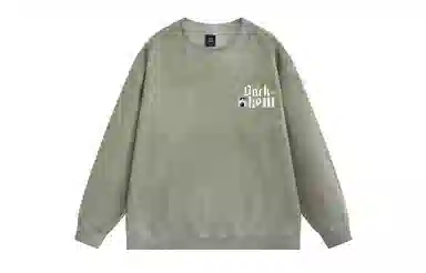 大卫贝肯 美式复古休闲宽松向日葵字母印花宽松百搭纯棉圆领脏脏卫衣 男女同款