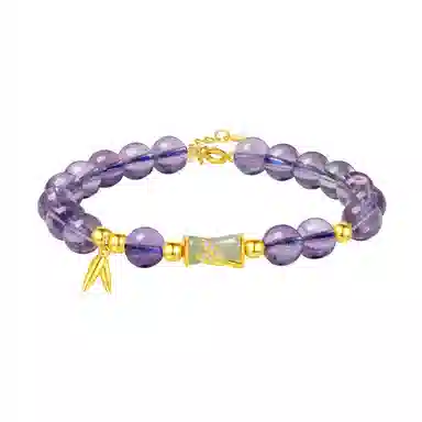 幸囍礼 紫气东来竹节 九紫离火节节高升 水晶 手串 男女同款情侣款