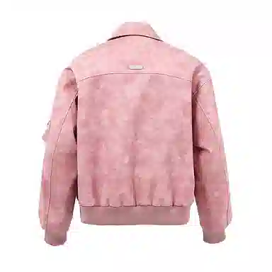 BENMYSHOWER Tie-Dye Baseball Jacket