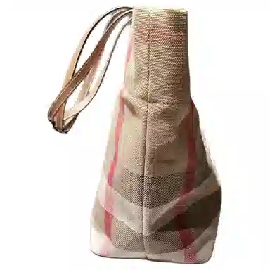 Burberry Striped Cotton Tote Bag