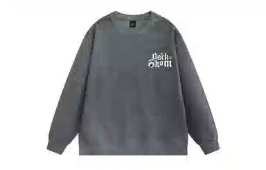 大卫贝肯 美式复古休闲宽松向日葵字母印花宽松百搭纯棉圆领脏脏卫衣 男女同款