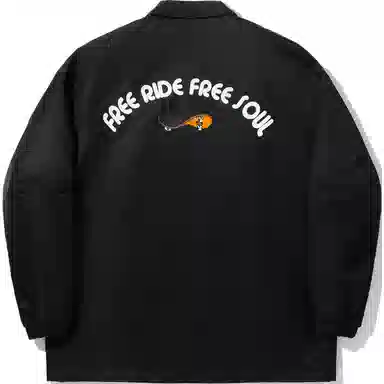 中国李宁 印花宽松舒适休闲棉服 男女同款 黑色